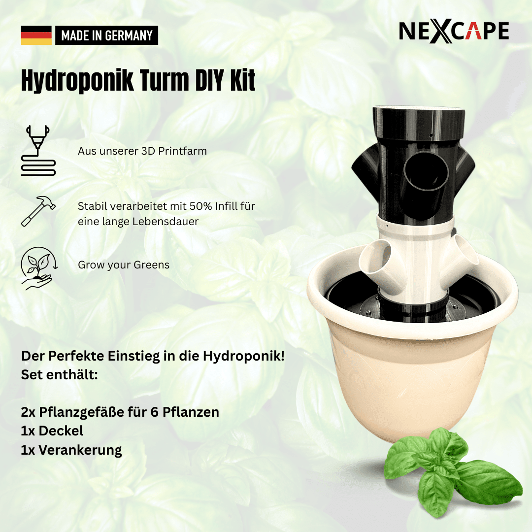Hydroponik Turm: Frische Kräuter & Gemüse das ganze Jahr – ohne Garten - NEXCAPE