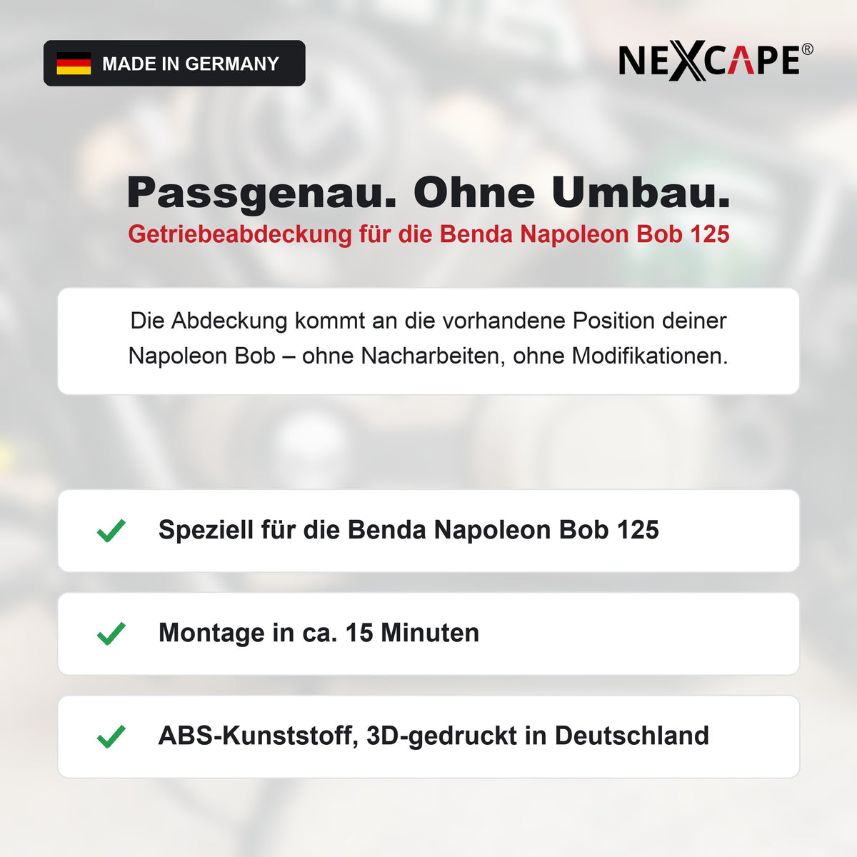 Getriebeabdeckung Skull 1 passend für Benda Napoleon Bob 125 – Vorteile im Überblick
