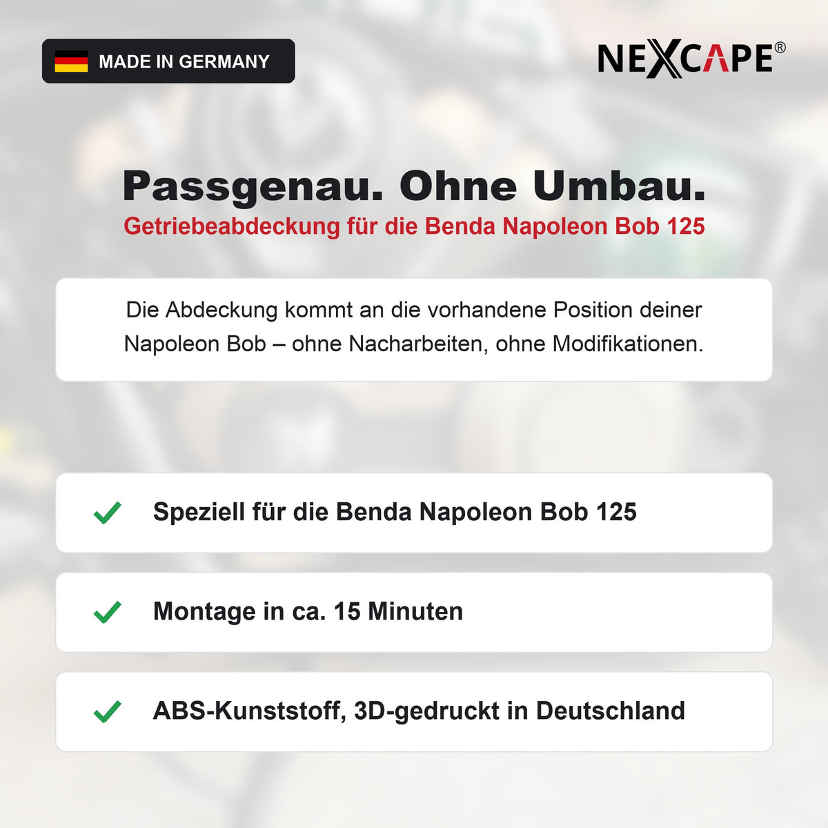 Getriebeabdeckung Skull 3 passend für Benda Napoleon Bob 125 – Vorteile im Überblick