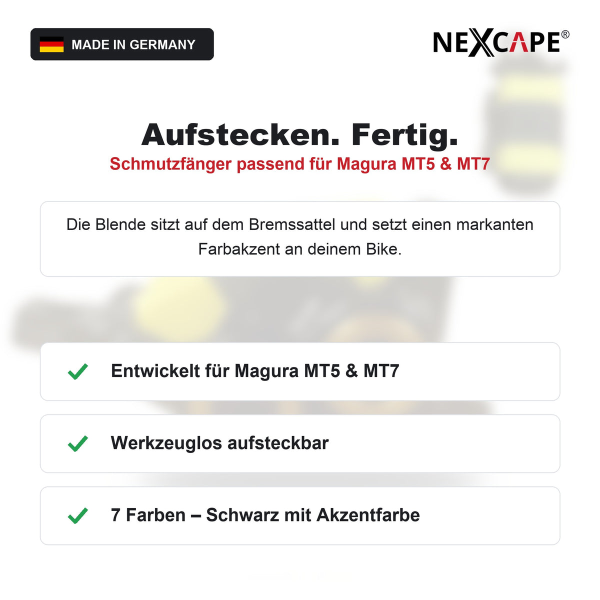 Schmutzfänger passend für Magura MT5/MT7 – Bremssattel-Schutzblende MTB E-Bike NEXCAPE® – Vorteile im Überblick