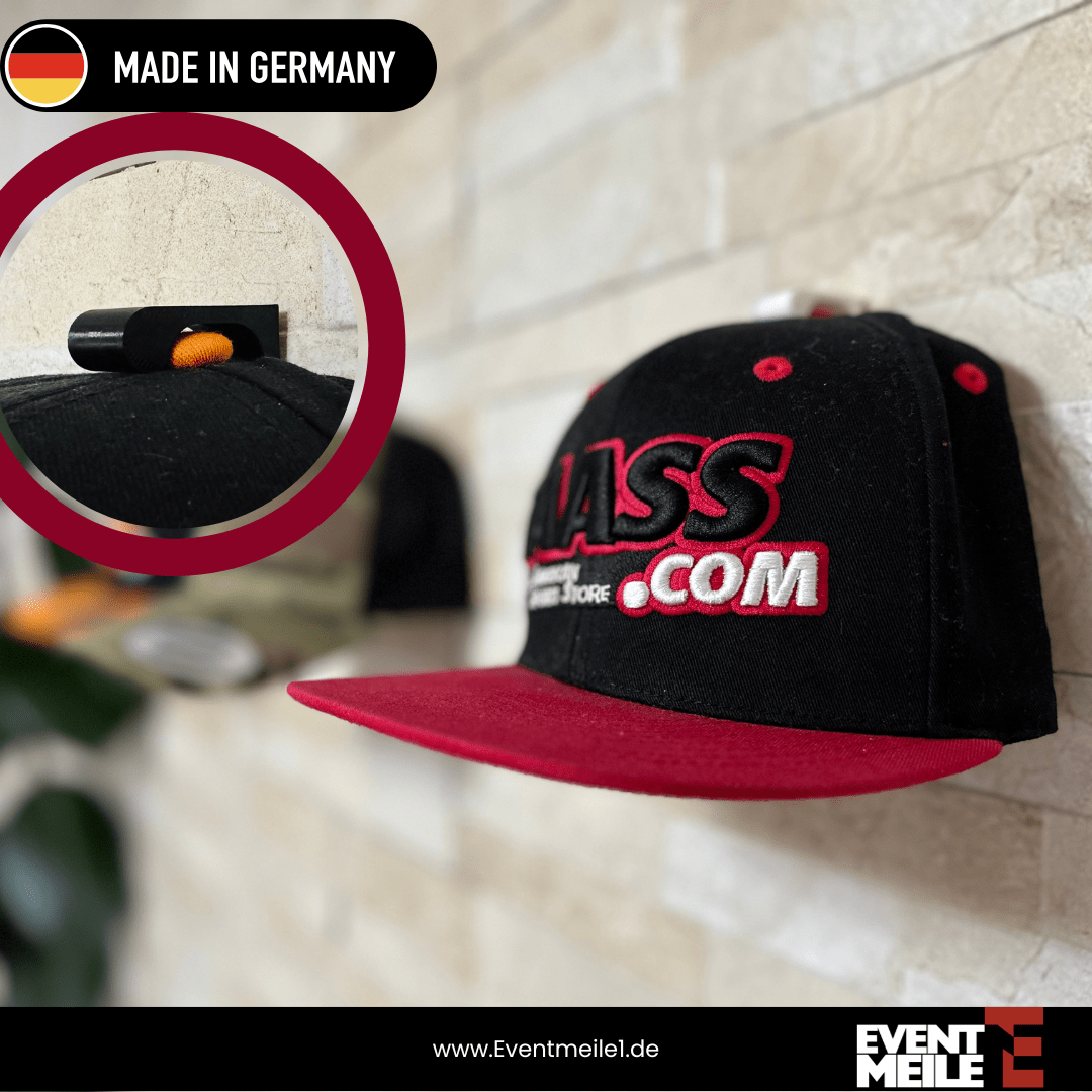 10x Cap Wandhalterung BaseCap Halterung Mützen Wand Halter für New Era Flexfit - Eventmeile1