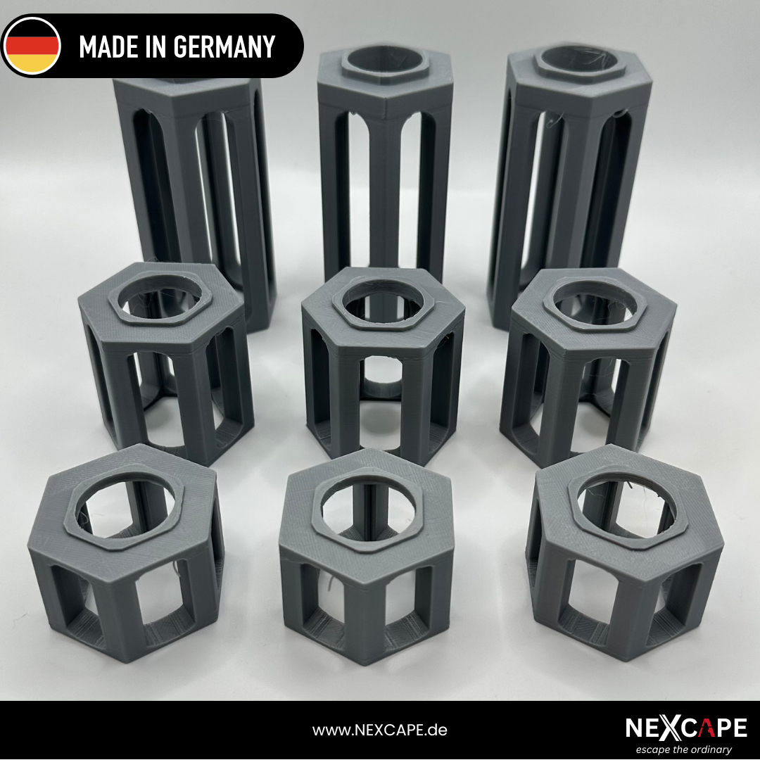 GraviTrax Höhensteine 9er Set Säulen, 3 x 100 mm, 3 x 50 mm, 3 x 30 mm