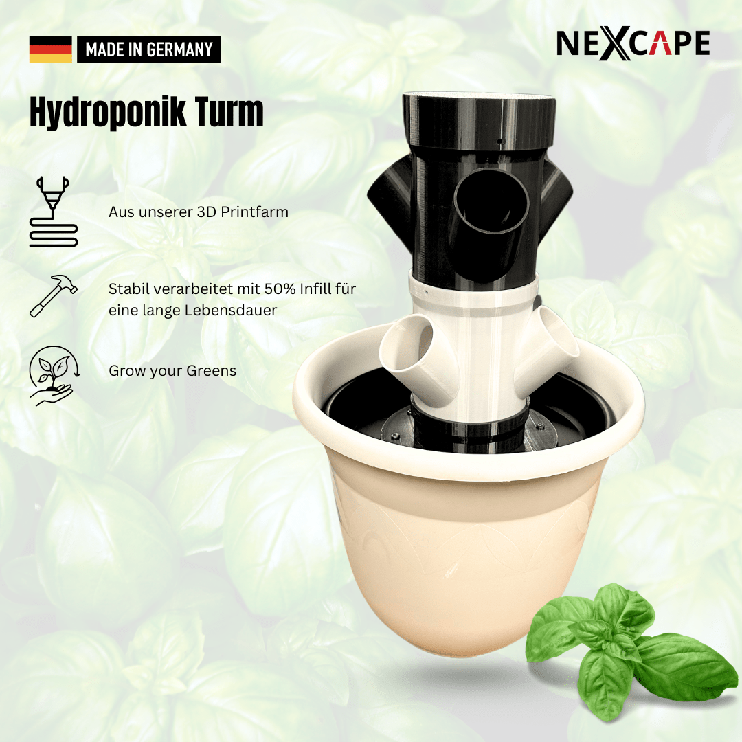 Hydroponik Turm für die Küche oder Terrasse für 6 Pflanzen Modular erweiterbar - NEXCAPE