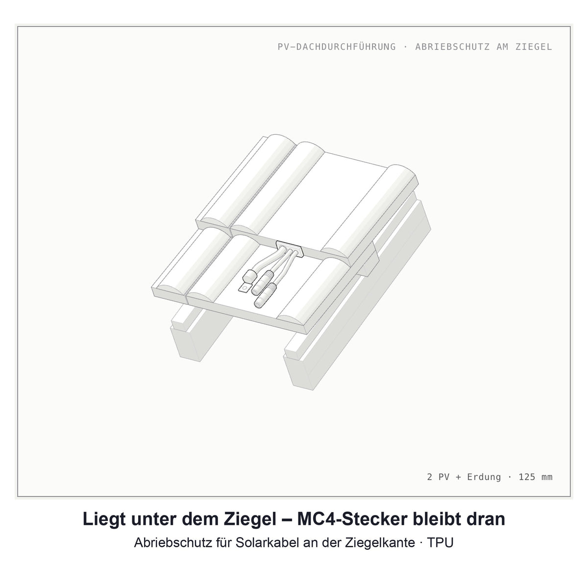PV-Dachdurchführung 125 mm Ziegeldach – Spar-Set (Mengenvorteil) NEXCAPE®