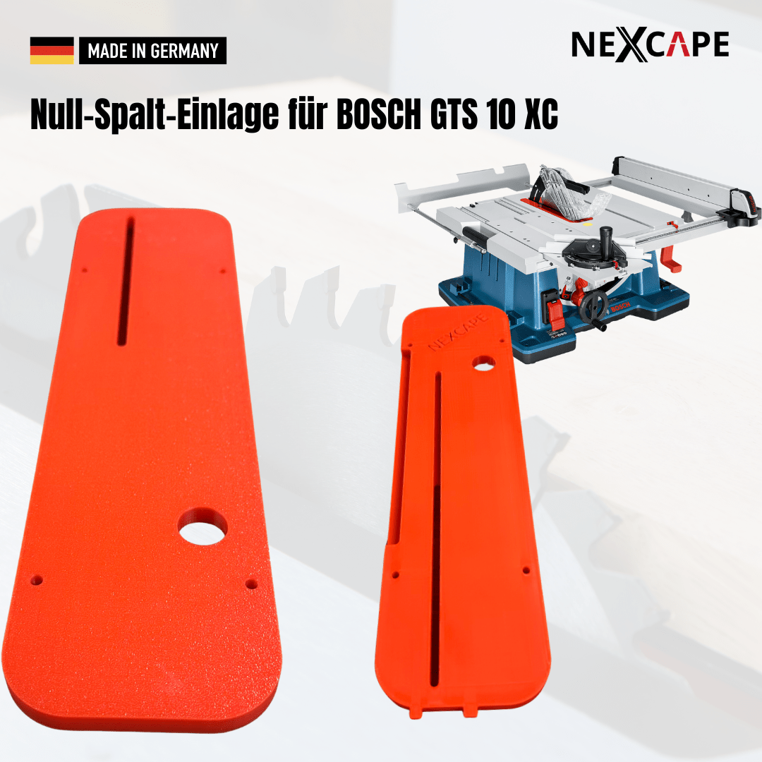 Null-Spalt-Einlage passend für BOSCH GTS 10 XC – Nullspalteinlage Tischkreissäge präzise NEXCAPE®