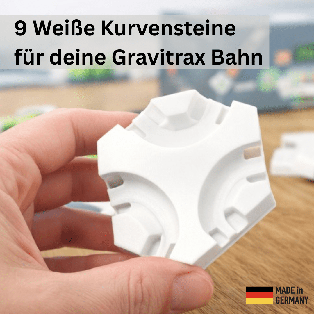 Passend für Gravitrax Murmelbahn Kurvensteine 9er Set - NEXCAPE
