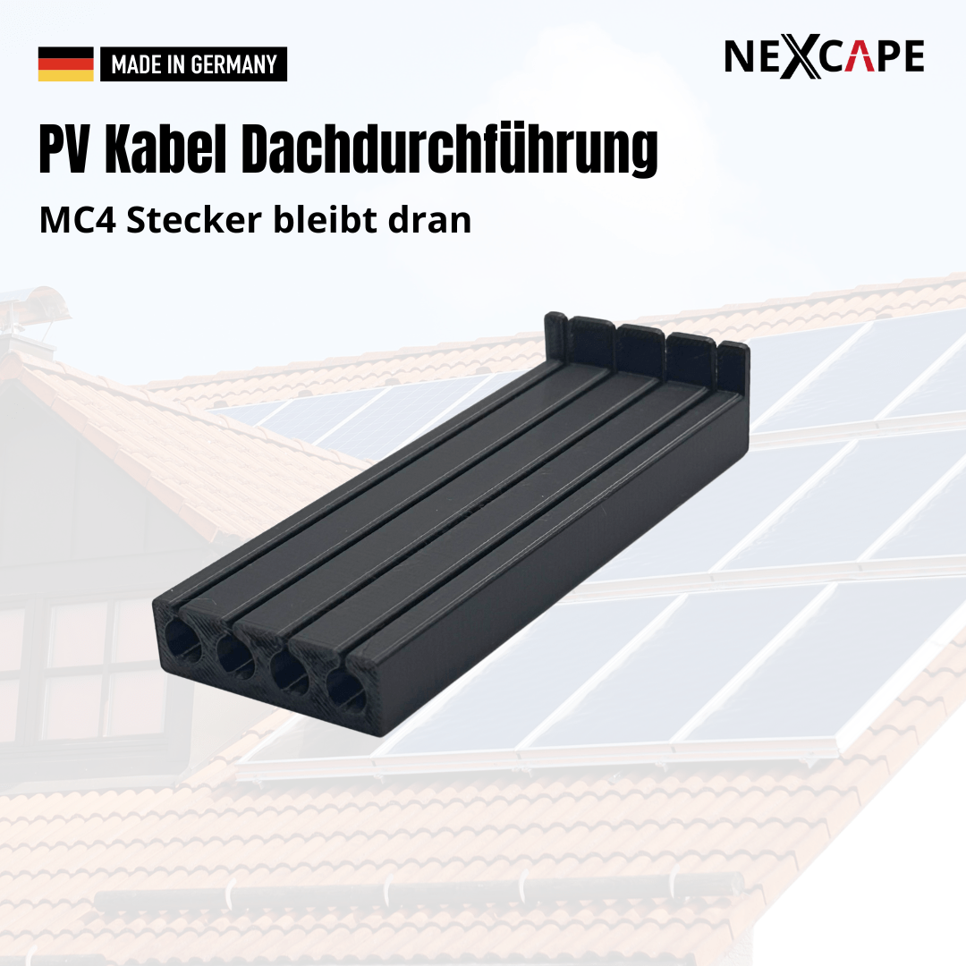 PV Durchführung Ziegeldach kein MC4 Ausbau | Heimwerker Serie - NEXCAPE