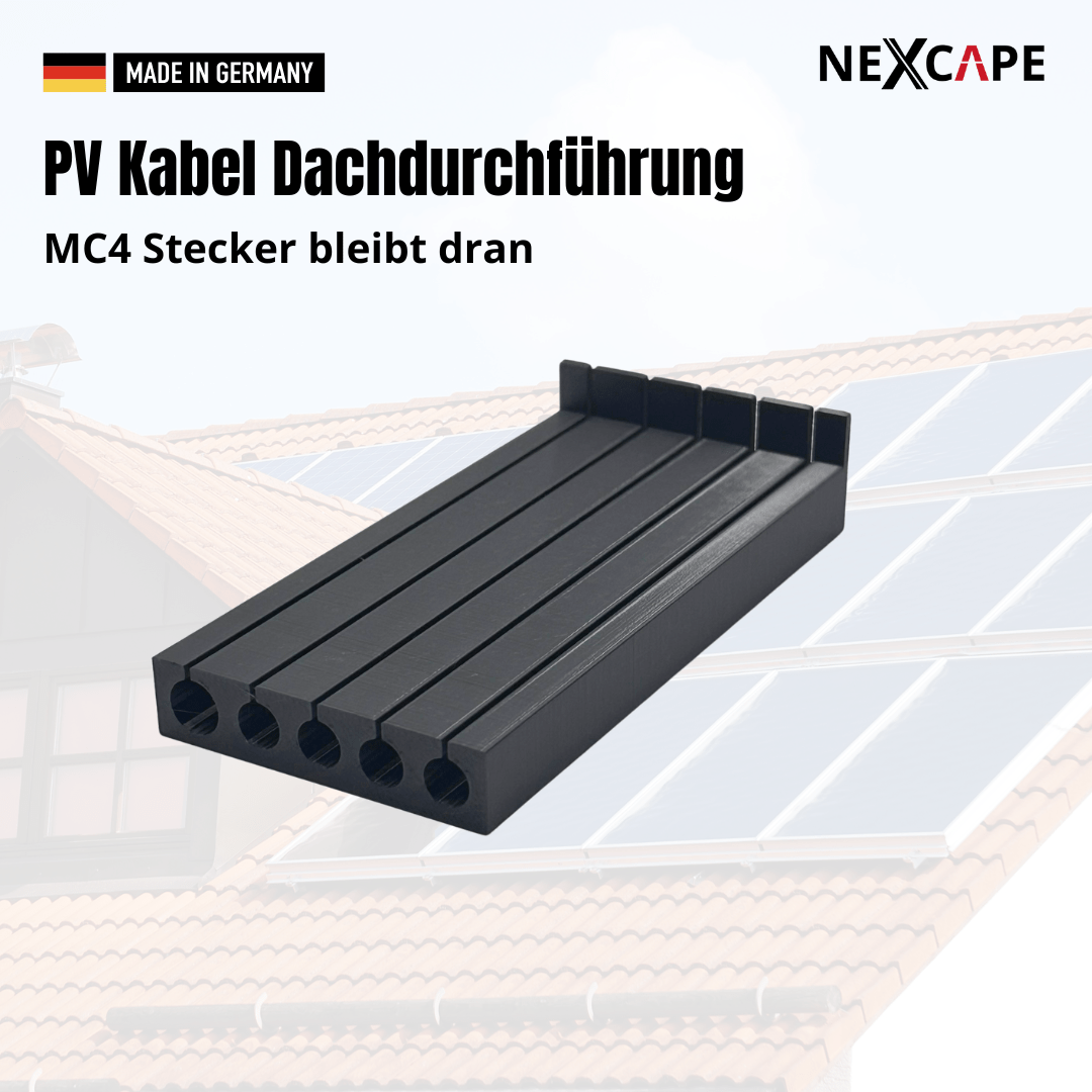 PV Durchführung Ziegeldach kein MC4 Ausbau | Heimwerker Serie - NEXCAPE