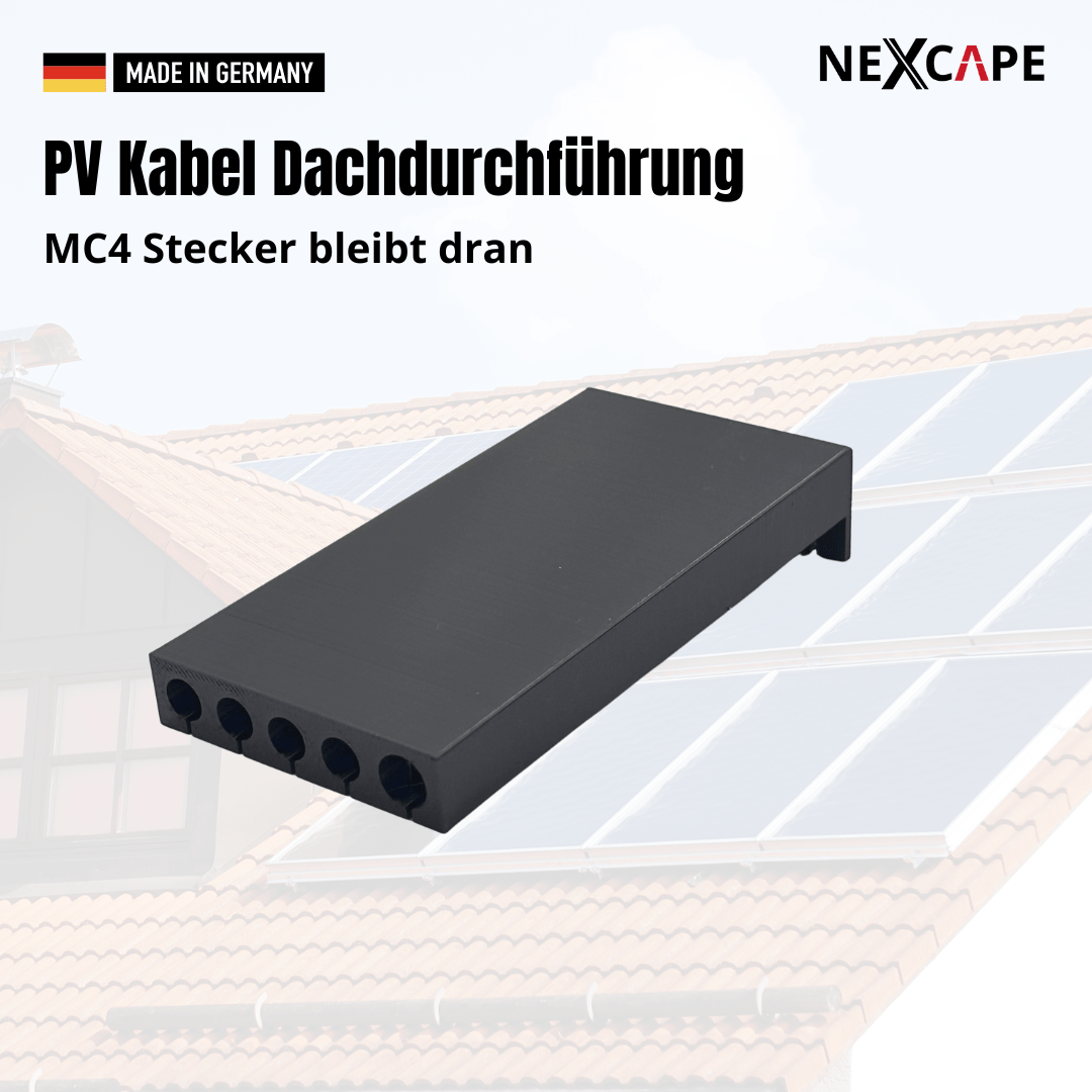 PV Durchführung Ziegeldach kein MC4 Ausbau | Heimwerker Serie - NEXCAPE