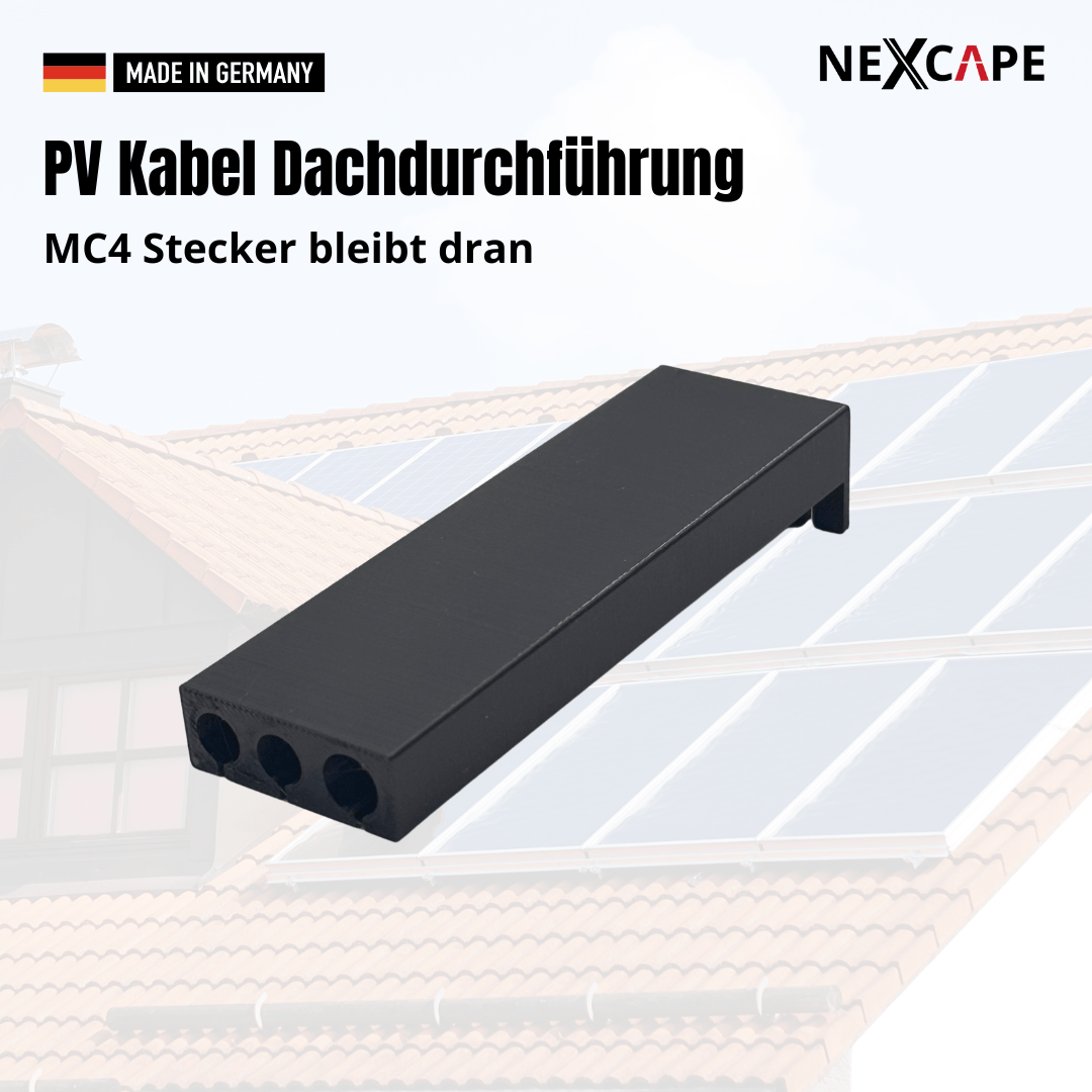 PV Durchführung Ziegeldach kein MC4 Ausbau | Heimwerker Serie - NEXCAPE