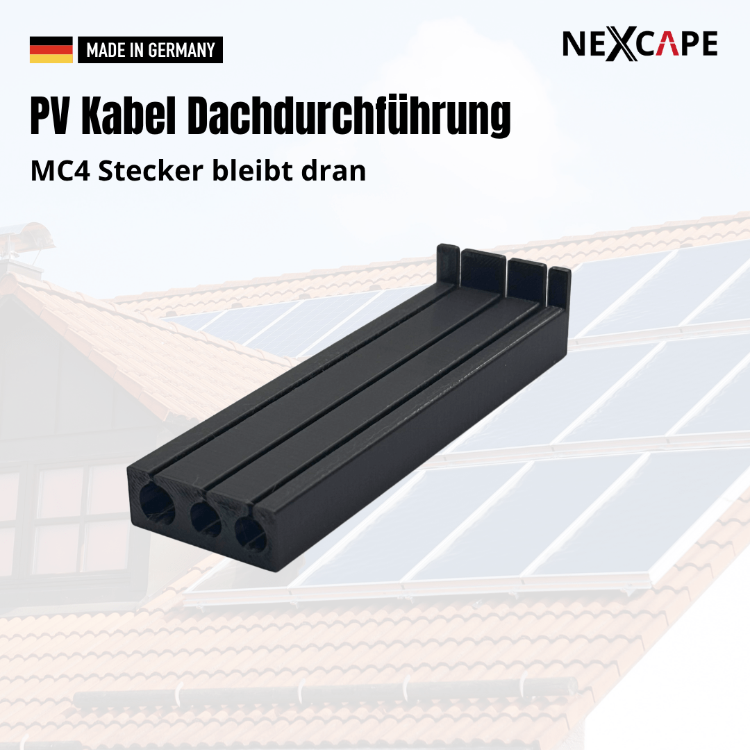 PV Durchführung Ziegeldach kein MC4 Ausbau | Heimwerker Serie - NEXCAPE