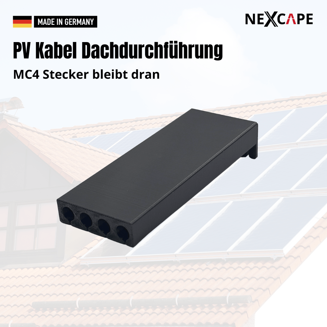 PV Durchführung Ziegeldach kein MC4 Ausbau | Heimwerker Serie - NEXCAPE