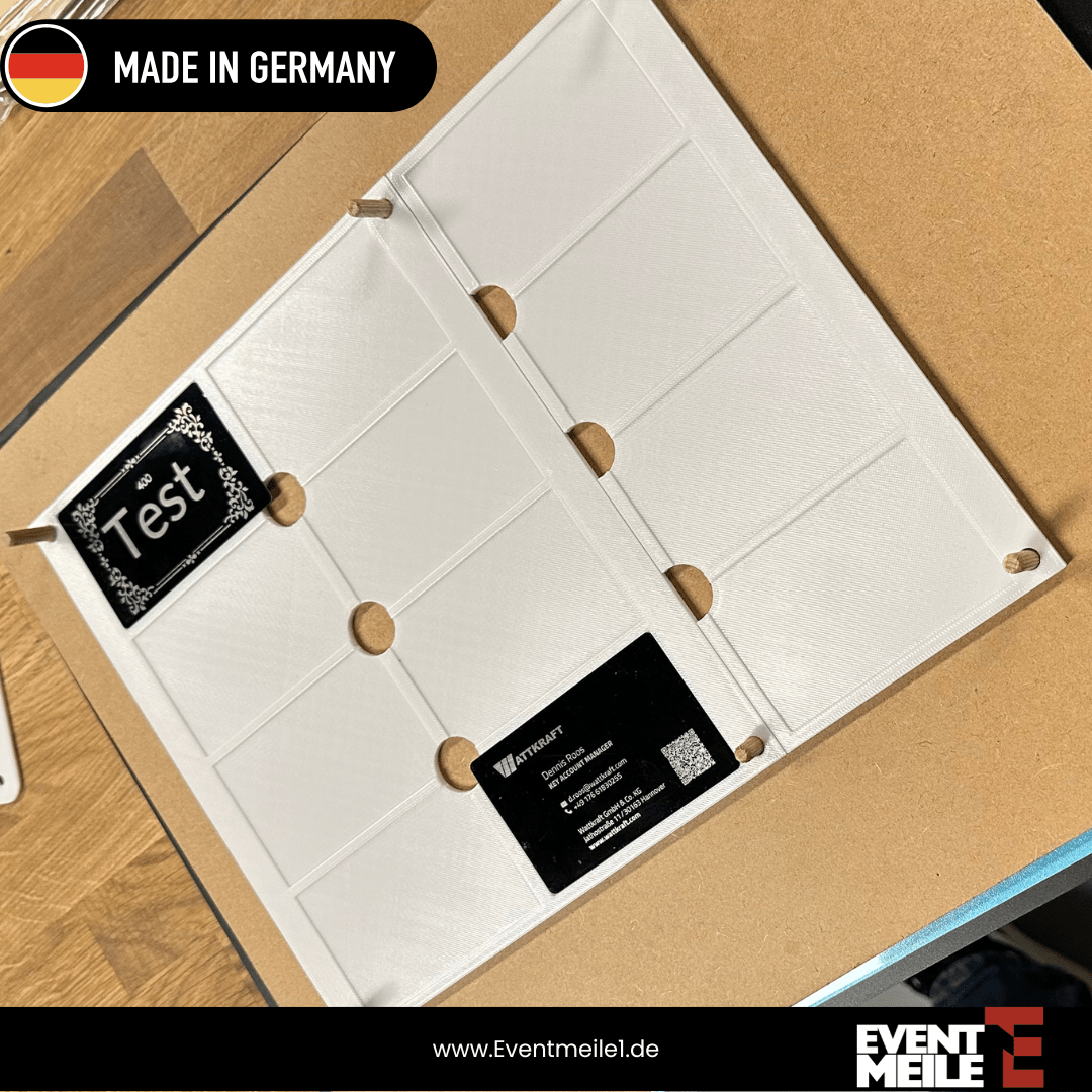 XTool M1 Ultra Schablone für Visitenkarten. - Eventmeile1