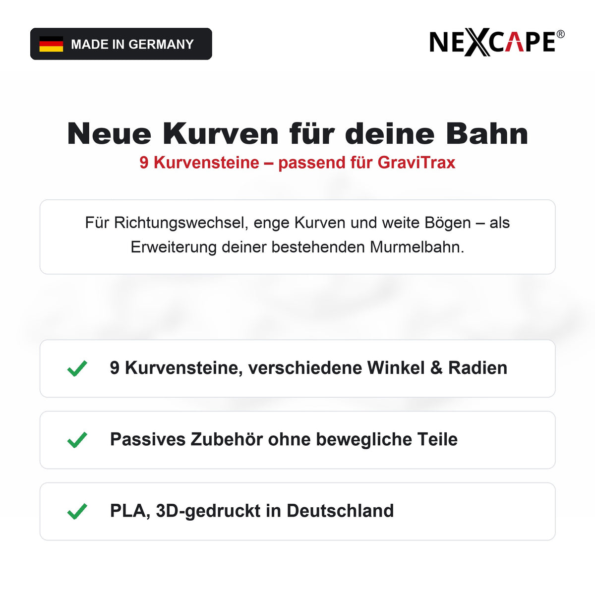 Passend für Gravitrax Murmelbahn Kurvensteine 9er Set – Vorteile im Überblick