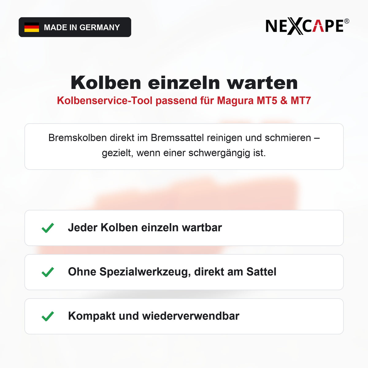 Kolbenservice-Tool passend für Magura MT5/MT7 – Bremse Entlüftung MTB Werkzeug NEXCAPE® – Vorteile im Überblick