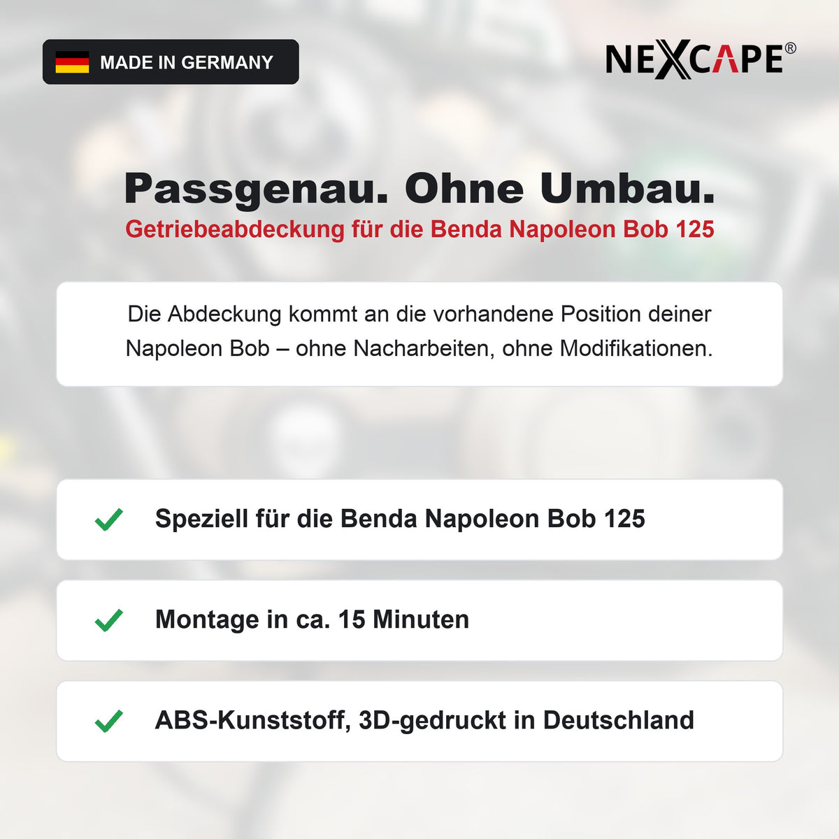Getriebeabdeckung Skull 2 passend für Benda Napoleon Bob 125 – Vorteile im Überblick