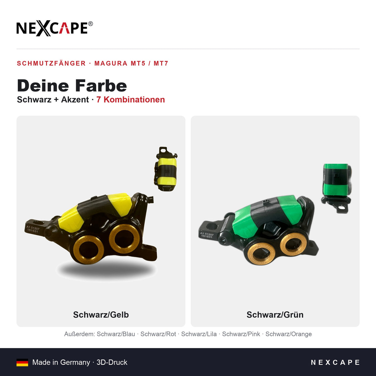 Schmutzfänger passend für Magura MT5/MT7 – Bremssattel-Schutzblende MTB E-Bike NEXCAPE® – Technische Daten