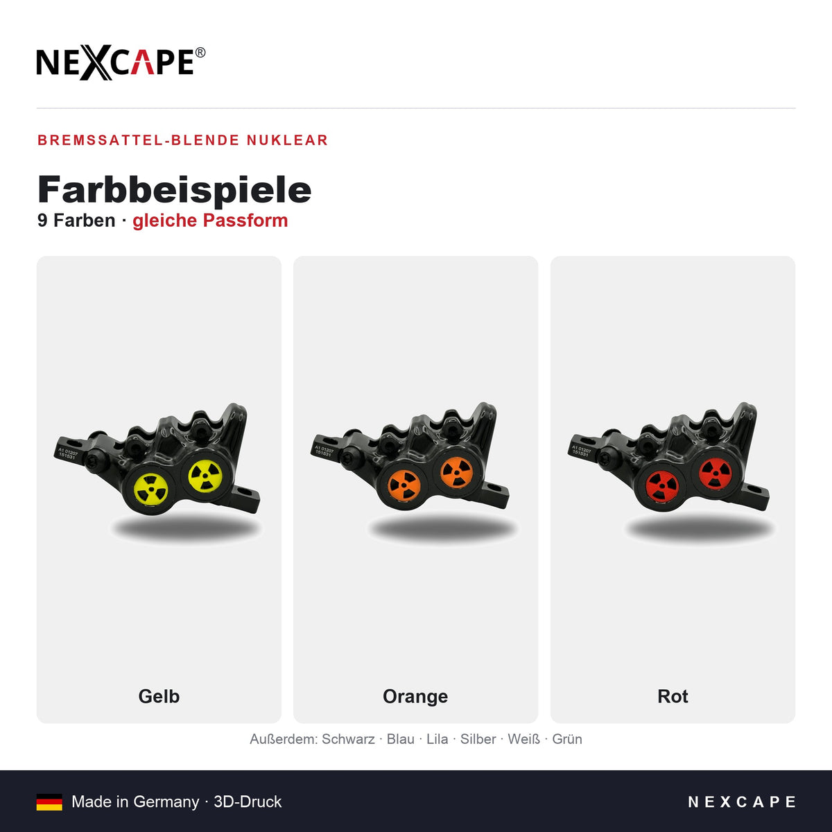 Bremssattel-Blende 4er Set passend für Magura MT5/MT6/MT7 Trail – Ring MTB E-Bike NEXCAPE® – Lieferumfang