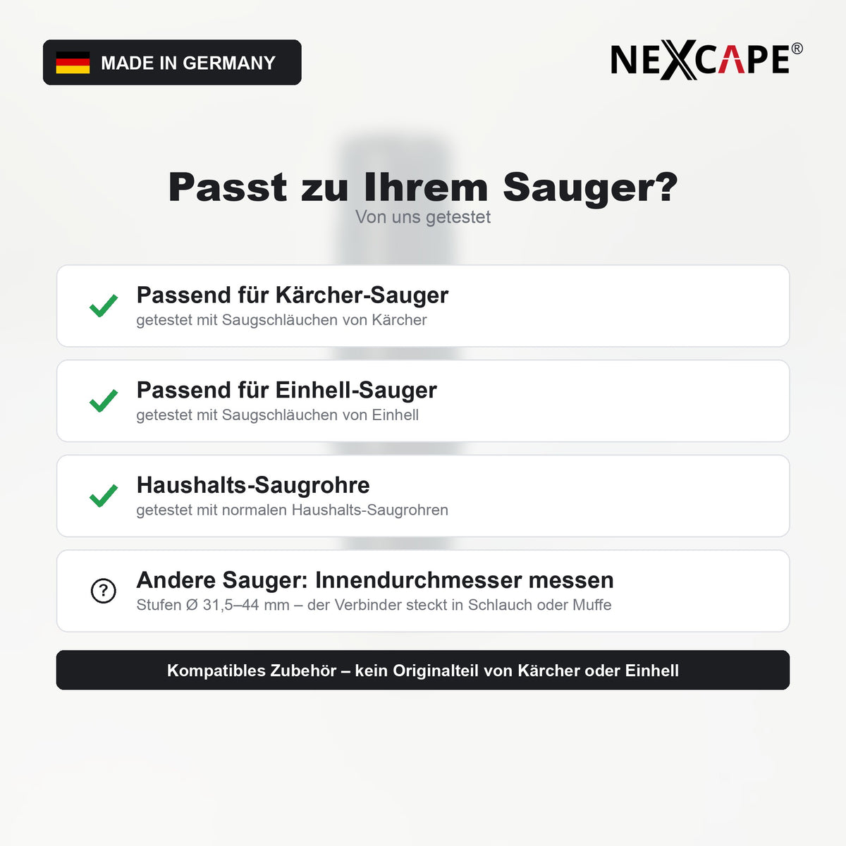 Schlauchverbinder aus PETG – Technische Daten