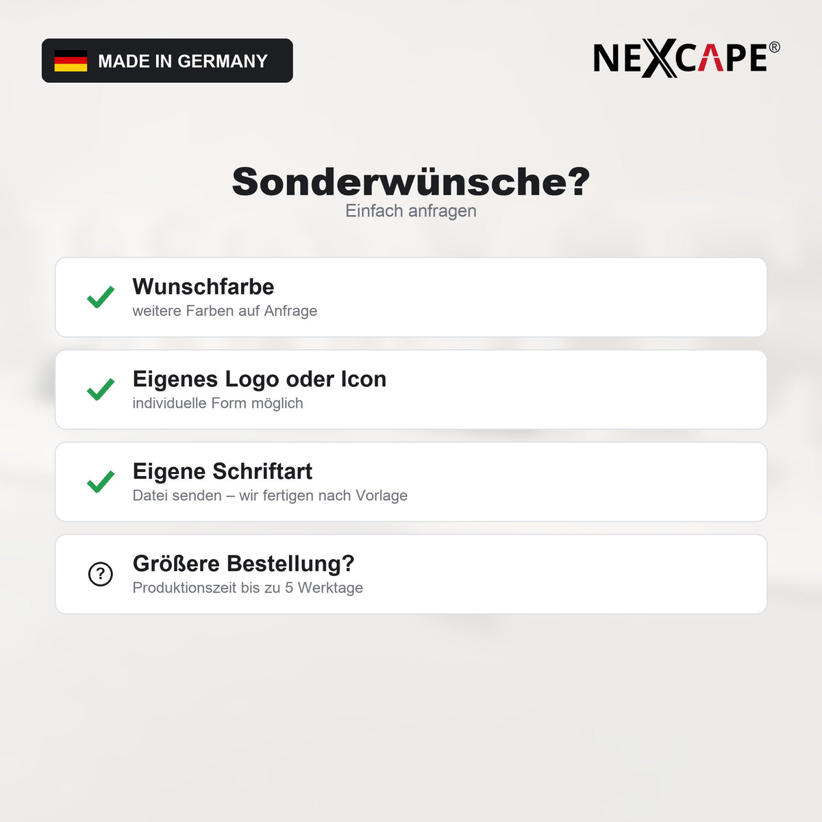 Deine individuellen 3D-Wandbuchstaben – Sonderwünsche
