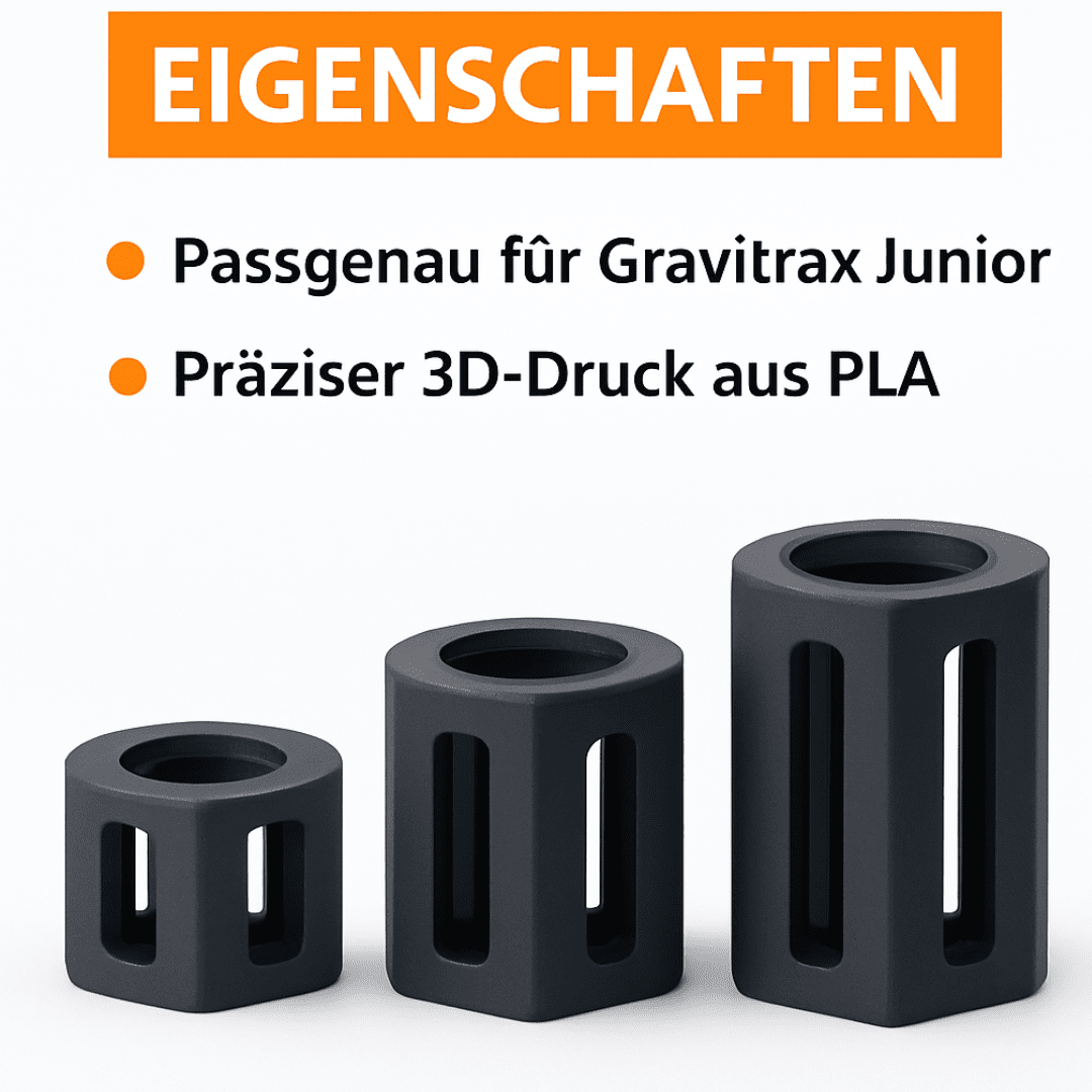 GraviTrax Junior Höhensteine 9er Set Säulen, 3 x 100 mm, 3 x 50 mm, 3 x 30 mm