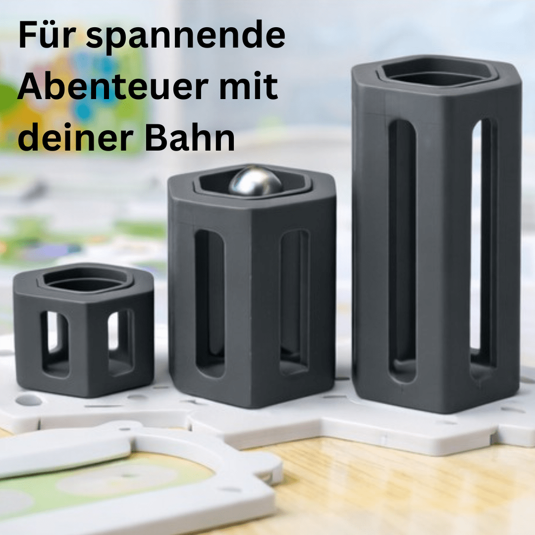 GraviTrax Junior Höhensteine 9er Set Säulen, 3 x 100 mm, 3 x 50 mm, 3 x 30 mm