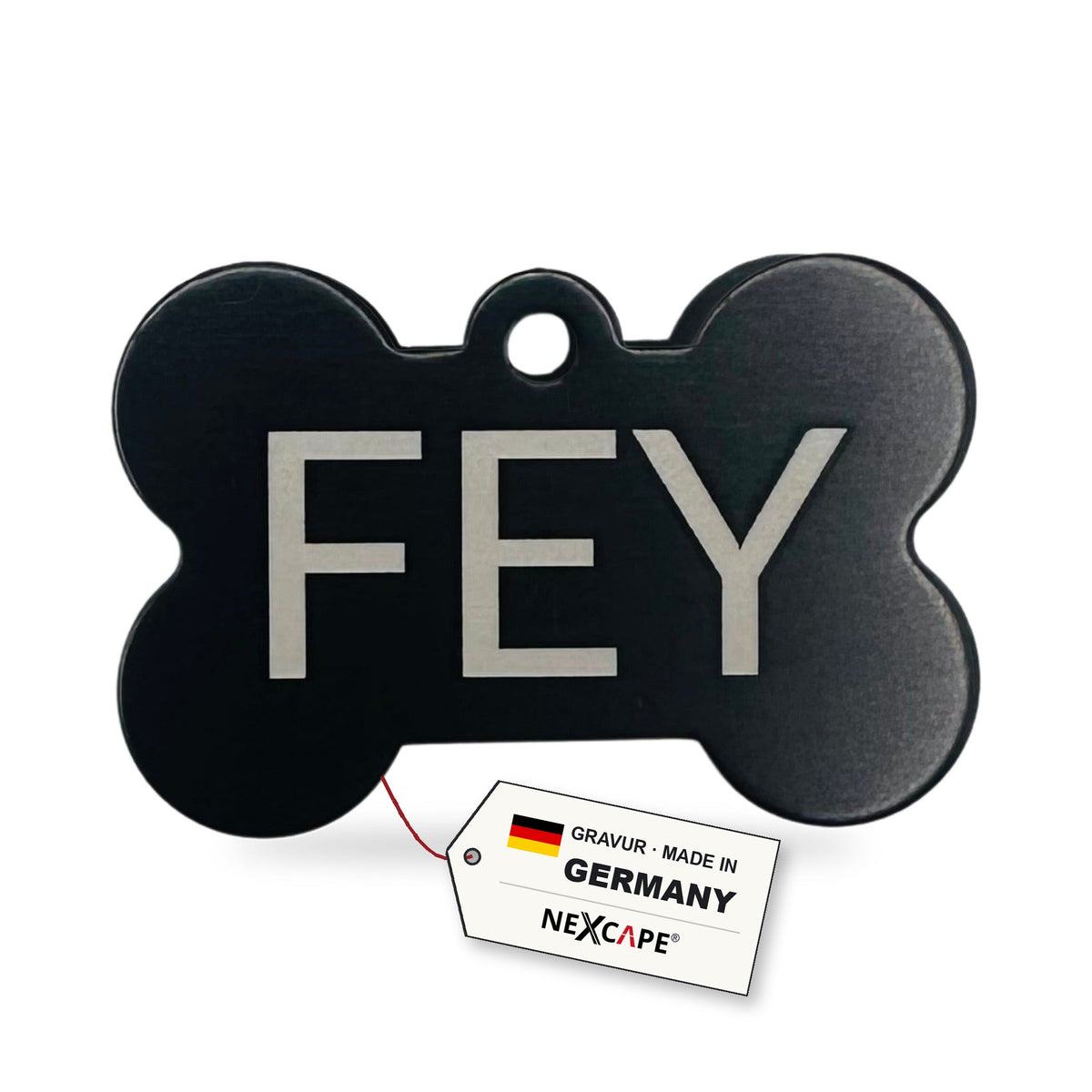 Hundemarke Personalisiert mit Anschrift des Herrchens – Produktansicht