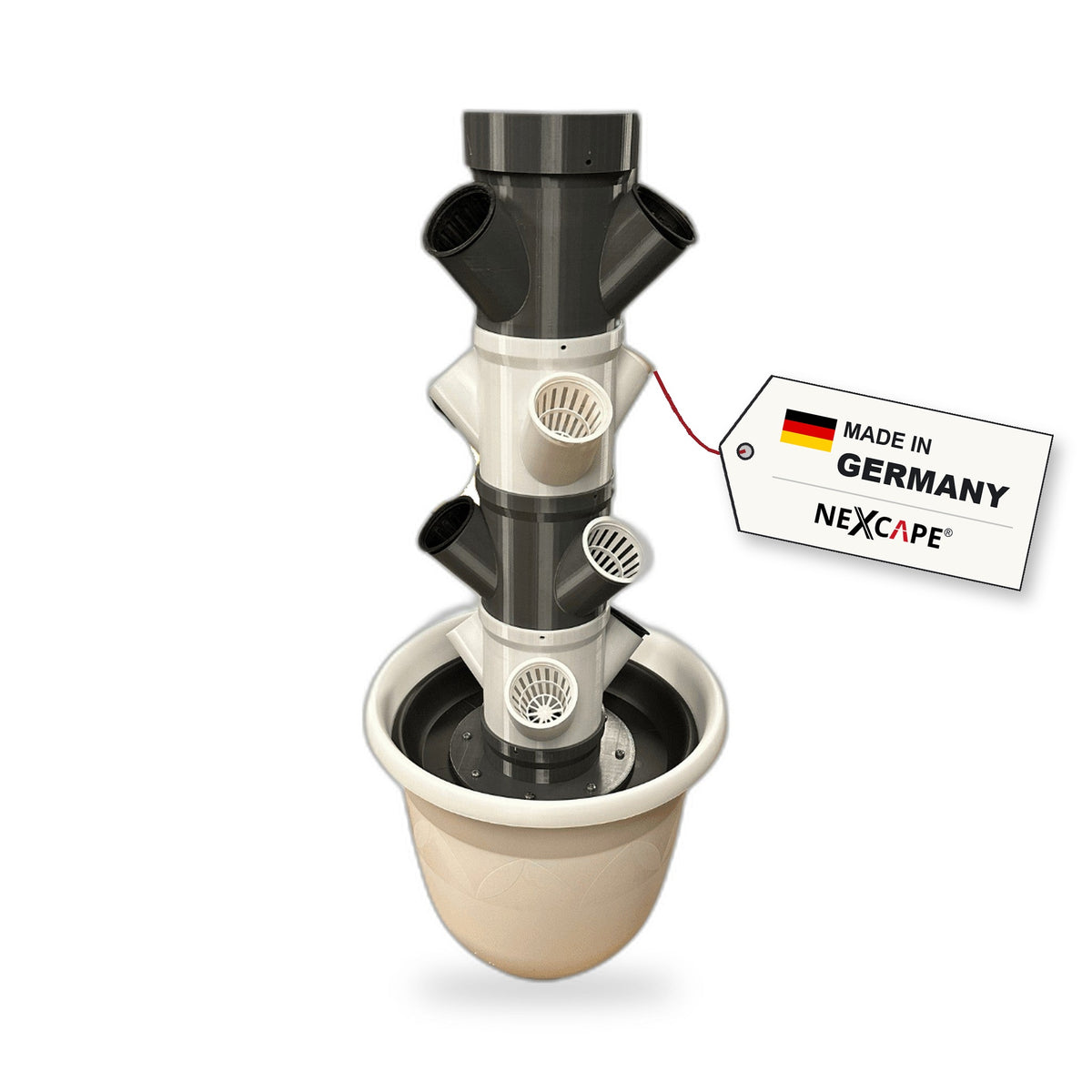 Hydroponik Turm 12 Pflanzen Indoor Tower Selbstversorger Kräuter Salat NEXCAPE® – Produktansicht