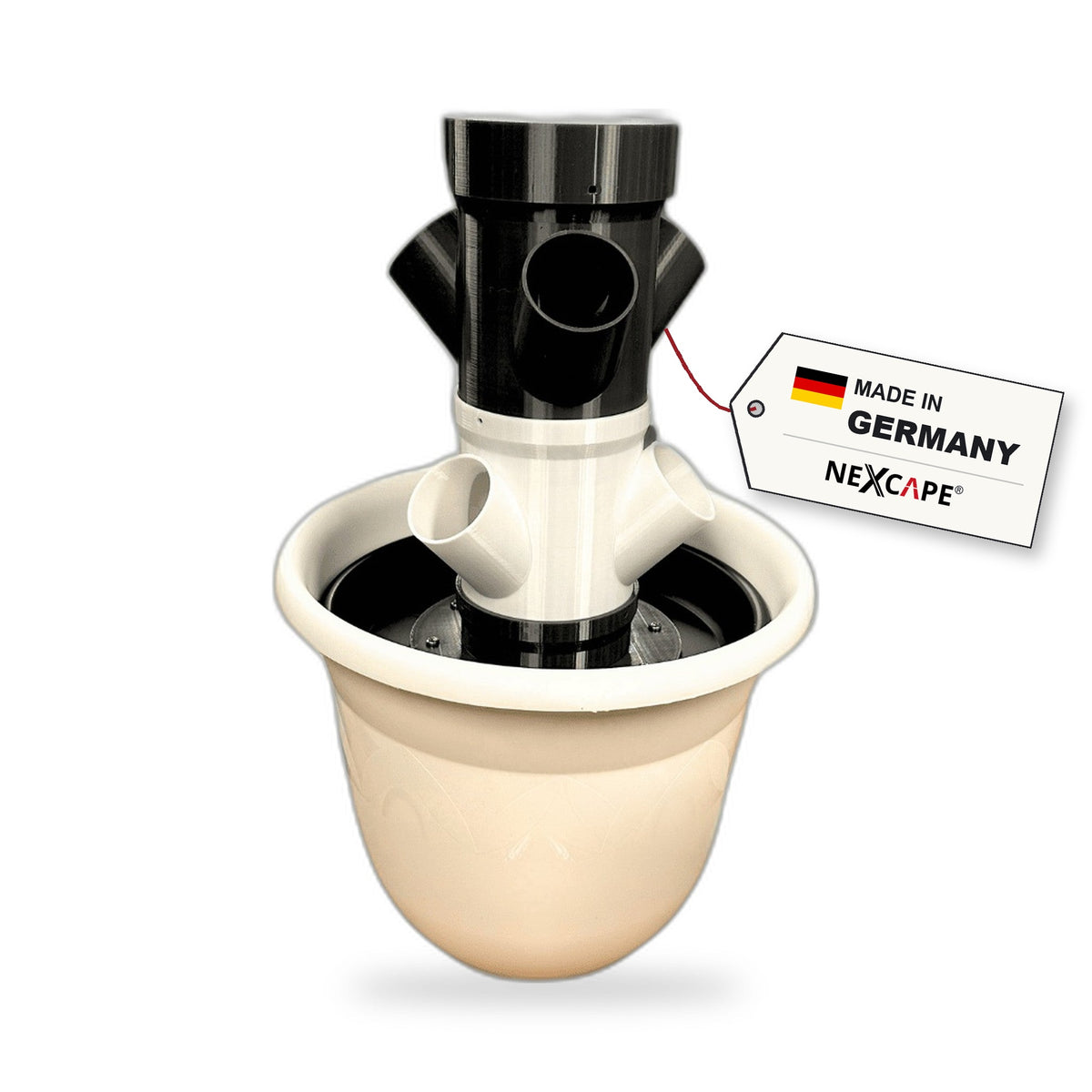 Hydroponik Turm 6 Pflanzen mit Pflanzkörben – Küche Terrasse Modular Kräuter Salat NEXCAPE® – Produktansicht