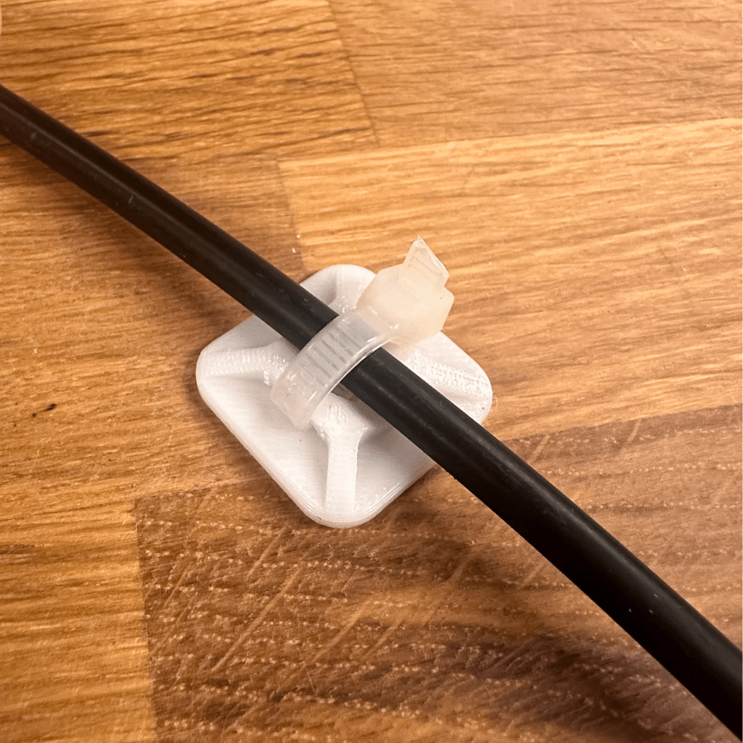 Kabelsockel 25x25mm für Kabelbinder – selbstklebend oder zum Schrauben - NEXCAPE