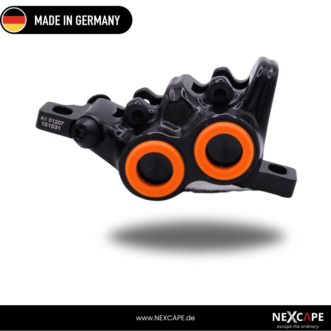 NEXCAPE Bremssattel-Zierring Set in Grün am Magura MT5/MT6/MT7 Oversize Trail Bremssattel montiert – MTB- & E-Bike-Tuning, Made in Germany