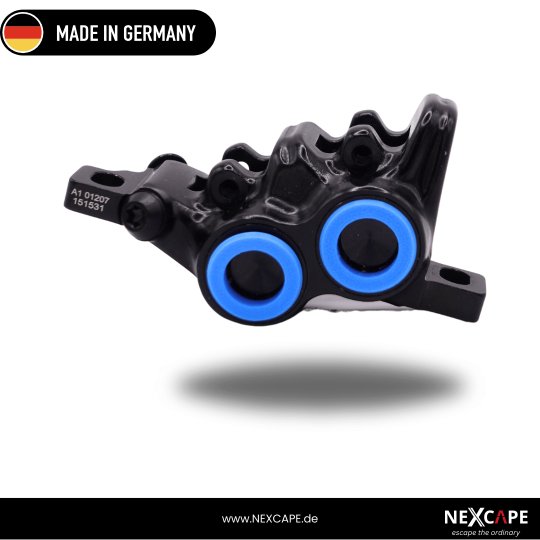 NEXCAPE Bremssattel-Zierring Set in Grün am Magura MT5/MT6/MT7 Oversize Trail Bremssattel montiert – MTB- & E-Bike-Tuning, Made in Germany