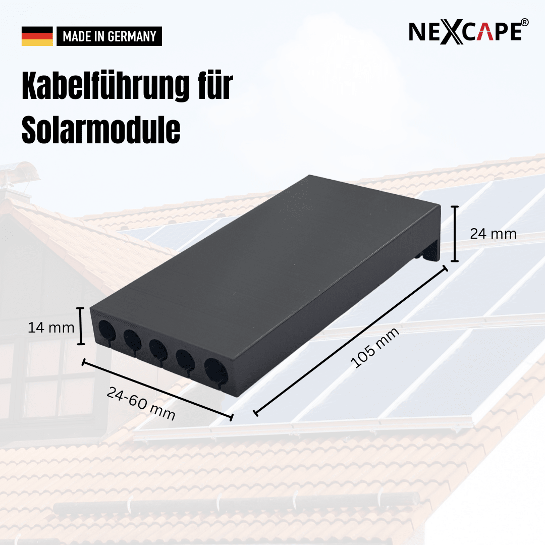 PV-Dachdurchführung 105 mm Ziegeldach – Spar-Set (Mengenvorteil) NEXCAPE® - NEXCAPE