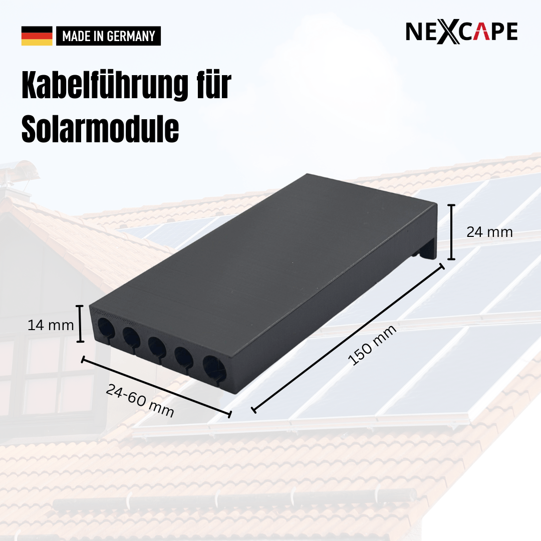 PV Kabel Dachdurchführung 150mm | für fast alle Dachziegel - NEXCAPE