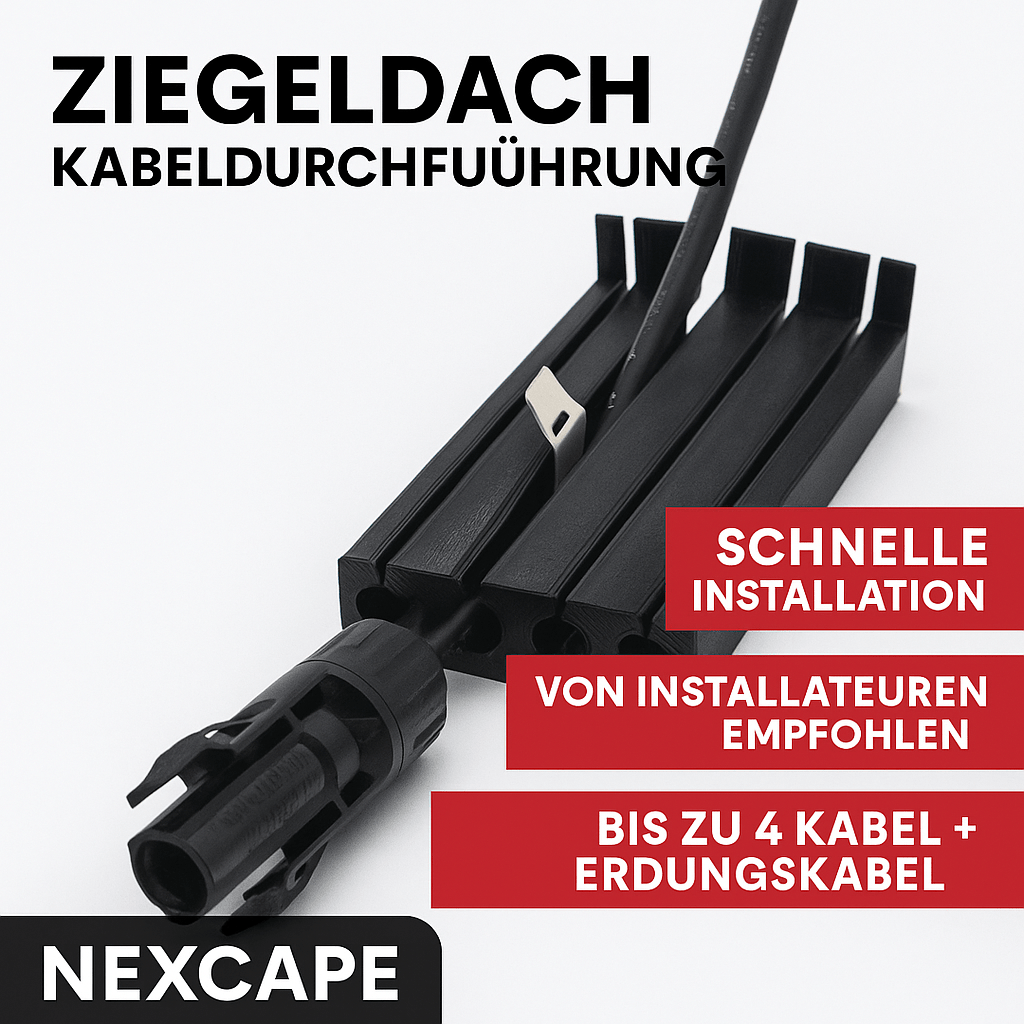 PV Kabel Dachdurchführung für Großhandel & Installateure - NEXCAPE